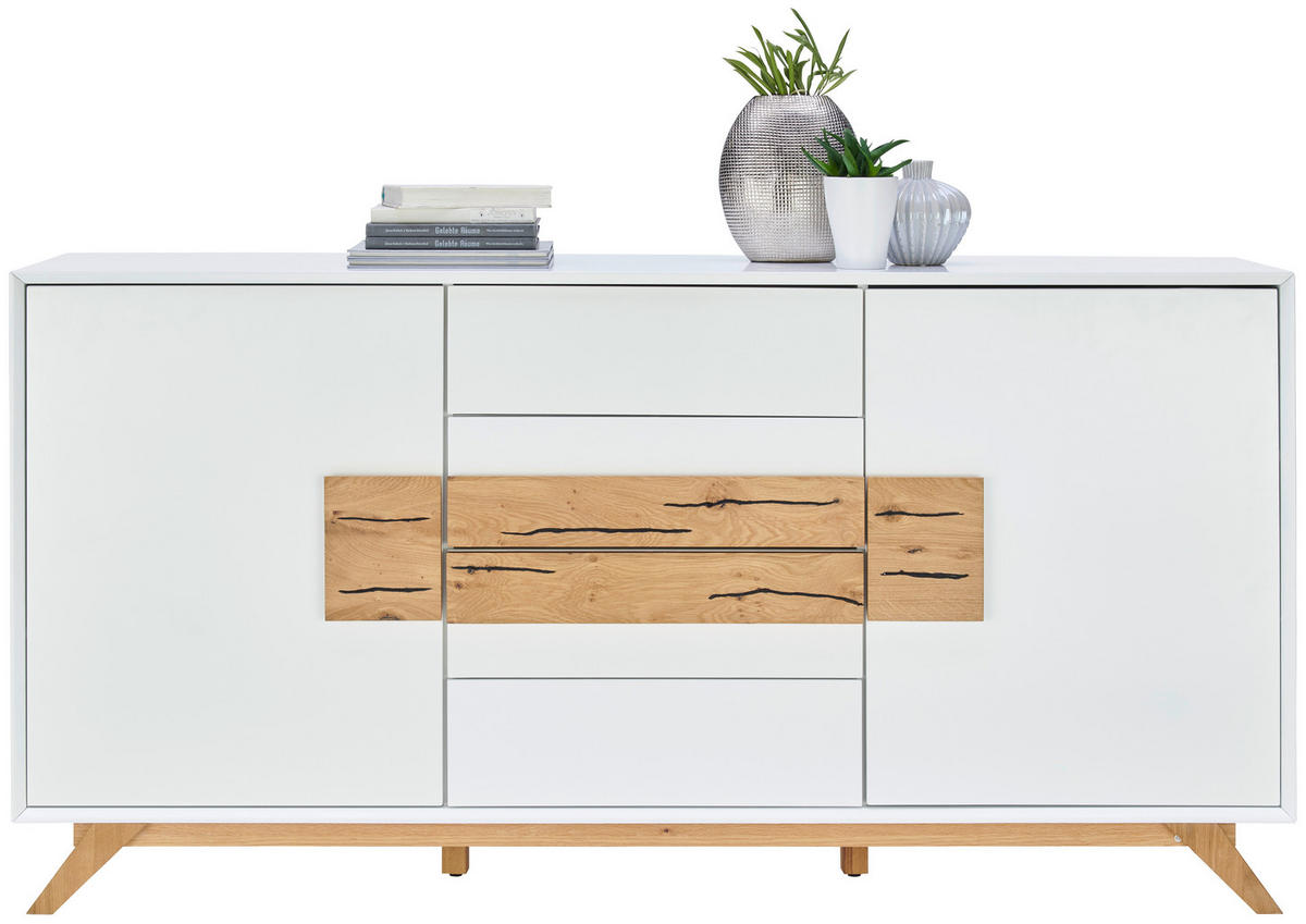 SIDEBOARD  in 178/89/40 cm  - Eichefarben/Weiß, Design, Holz/Holzwerkstoff (178/89/40cm) - Xora