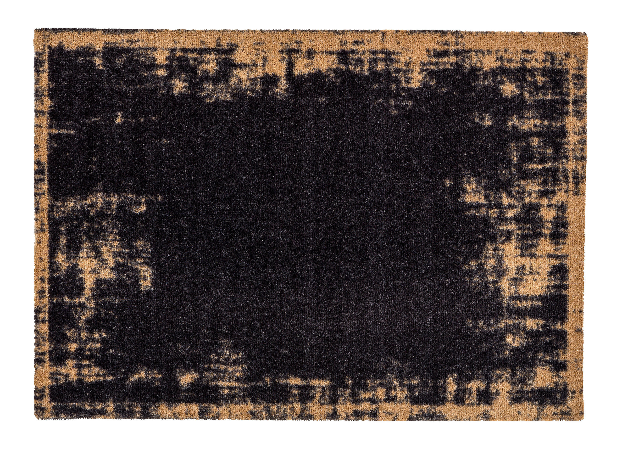 OTIRAČ ZA OBUĆU 50/70 cm   - crna/tamnonarandžasta, Dizajnerski, tekstil (50/70cm)