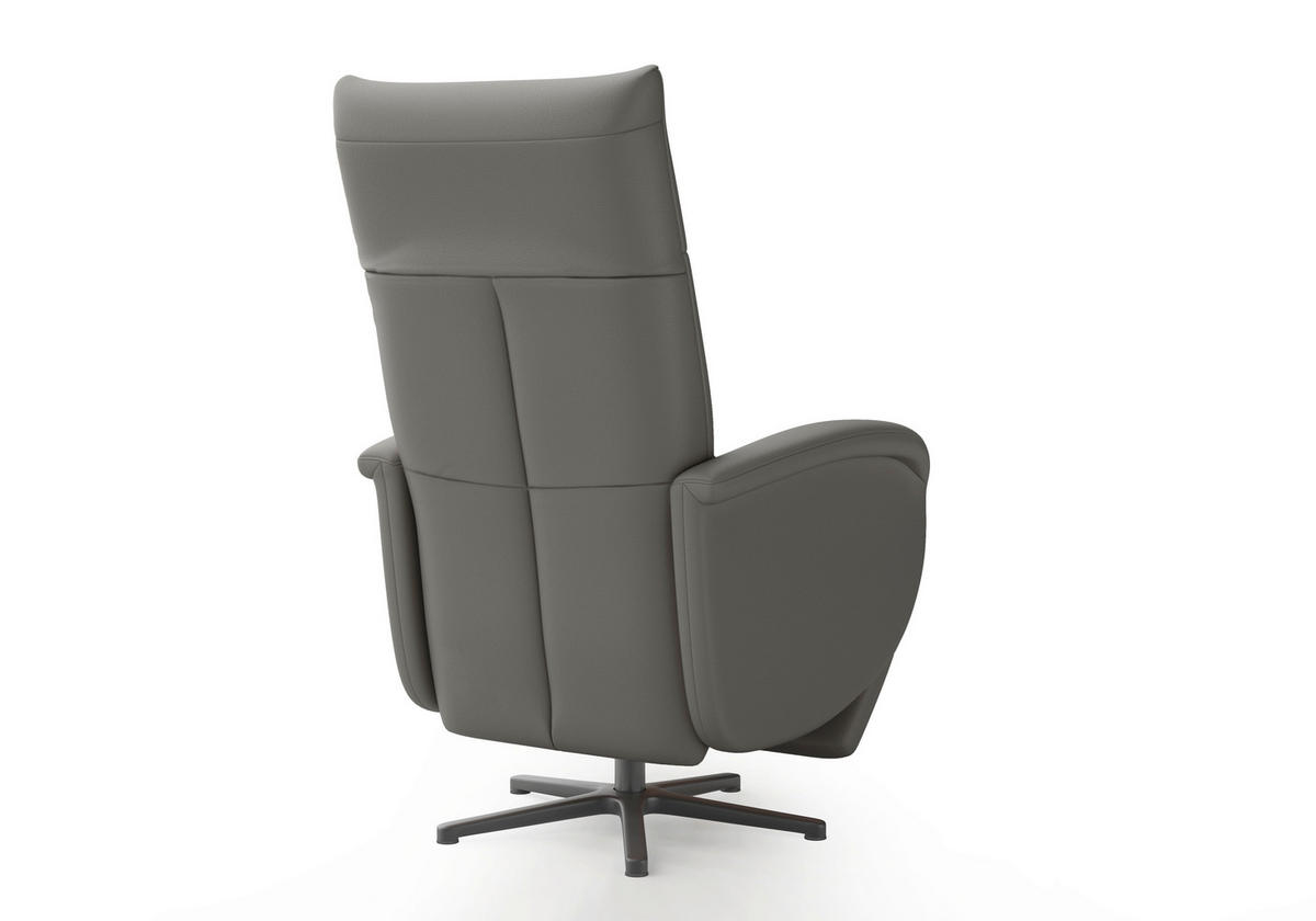 DREHSTUHL Anthrazit  - Anthrazit/Schwarz, MODERN, Leder/Metall (75/112/82cm) - Sit & More