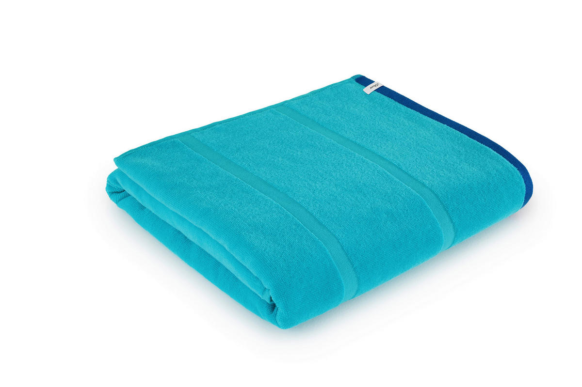 STRANDTUCH s.Oliver Türkis, Blau 90/180 cm  - Türkis/Blau, Trend, Textil (90/180cm) - S. Oliver