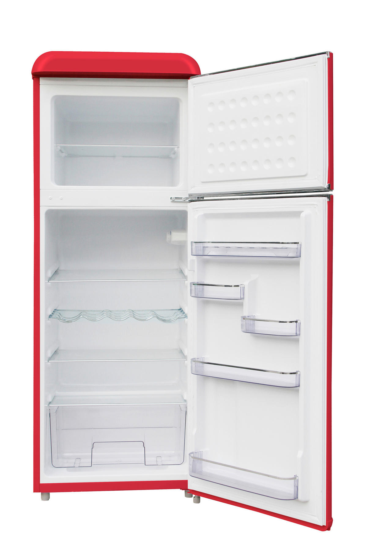 KÜHL-GEFRIER-KOMBINATION BFR 310  - Rot, Basics, Metall (54/147/58cm) - CEEM