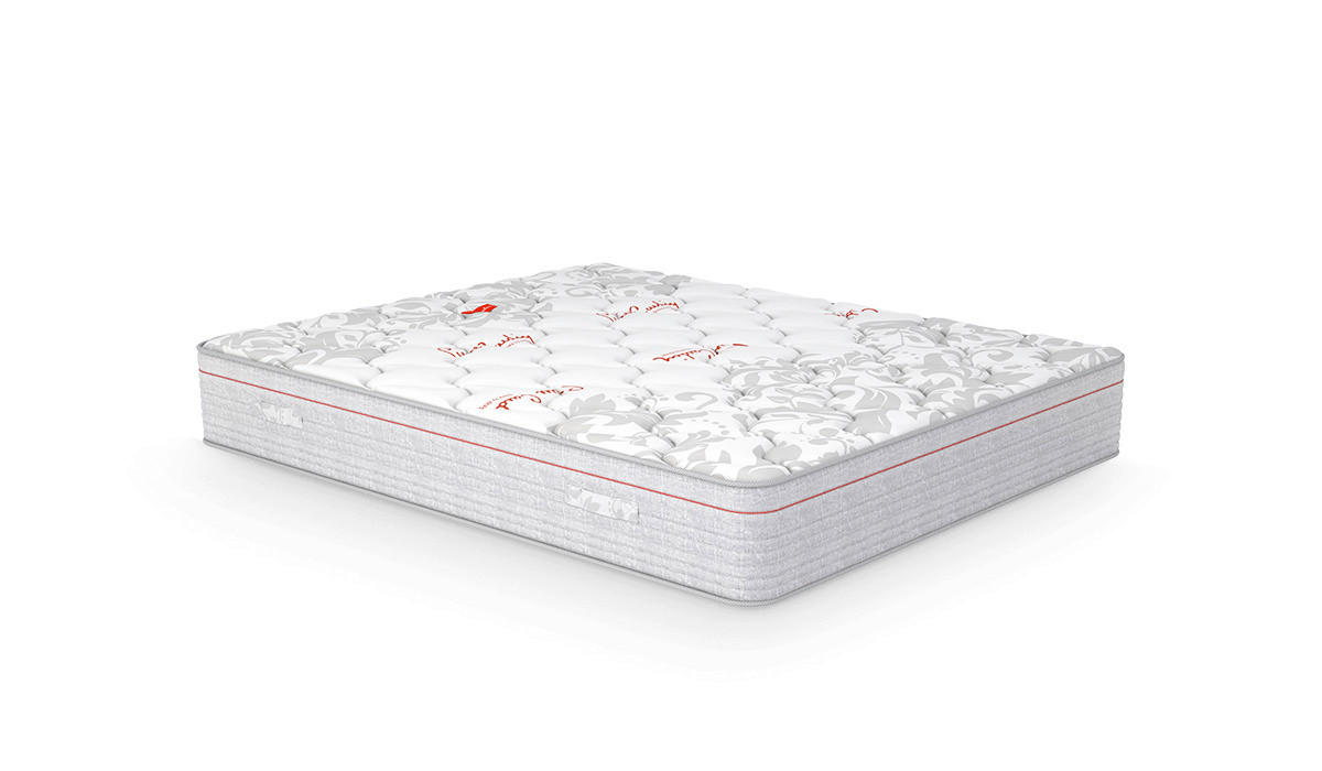 Saltea 160/200 cm  - alb/gri, Modern, textil (160/200cm)