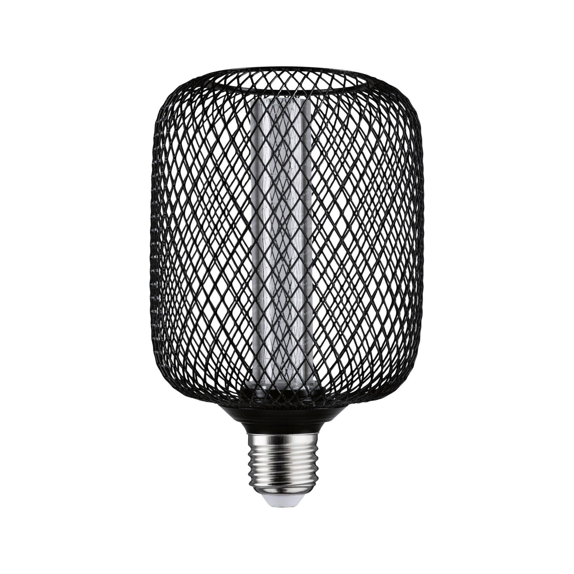 DEKO-LEUCHTMITTEL E27  4,2 W  - Schwarz, Basics, Metall (11,0/16,0cm) - Paulmann