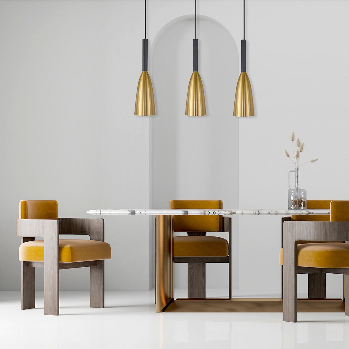 HÄNGELEUCHTE Solin  100/50/10 cm  - Goldfarben, Design, Metall (100/50/10cm)