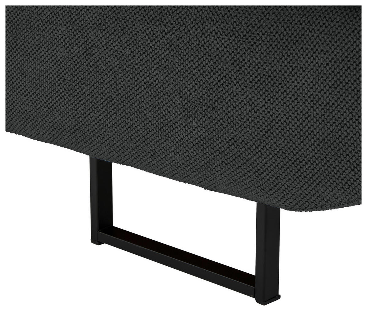 ECKSOFA in Webstoff Dunkelgrau  - Dunkelgrau/Schwarz, Design, Textil/Metall (280/235cm) - Hom`in