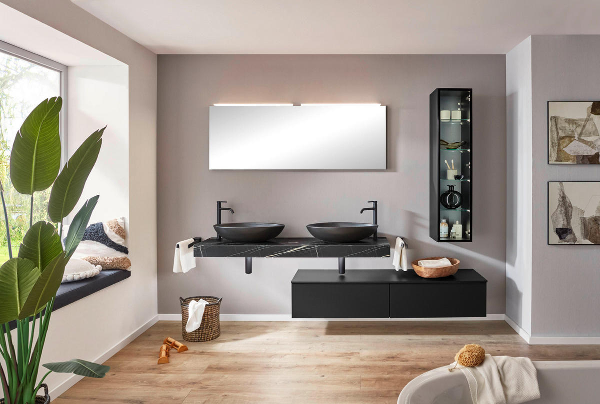 UNTERSCHRANK   - Schwarz, MODERN, Holzwerkstoff (160,3cm) - Celina Home