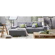 ECKSOFA in Webstoff Dunkelbraun  - Dunkelbraun/Silberfarben, Design, Kunststoff/Textil (194/280cm) - Carryhome