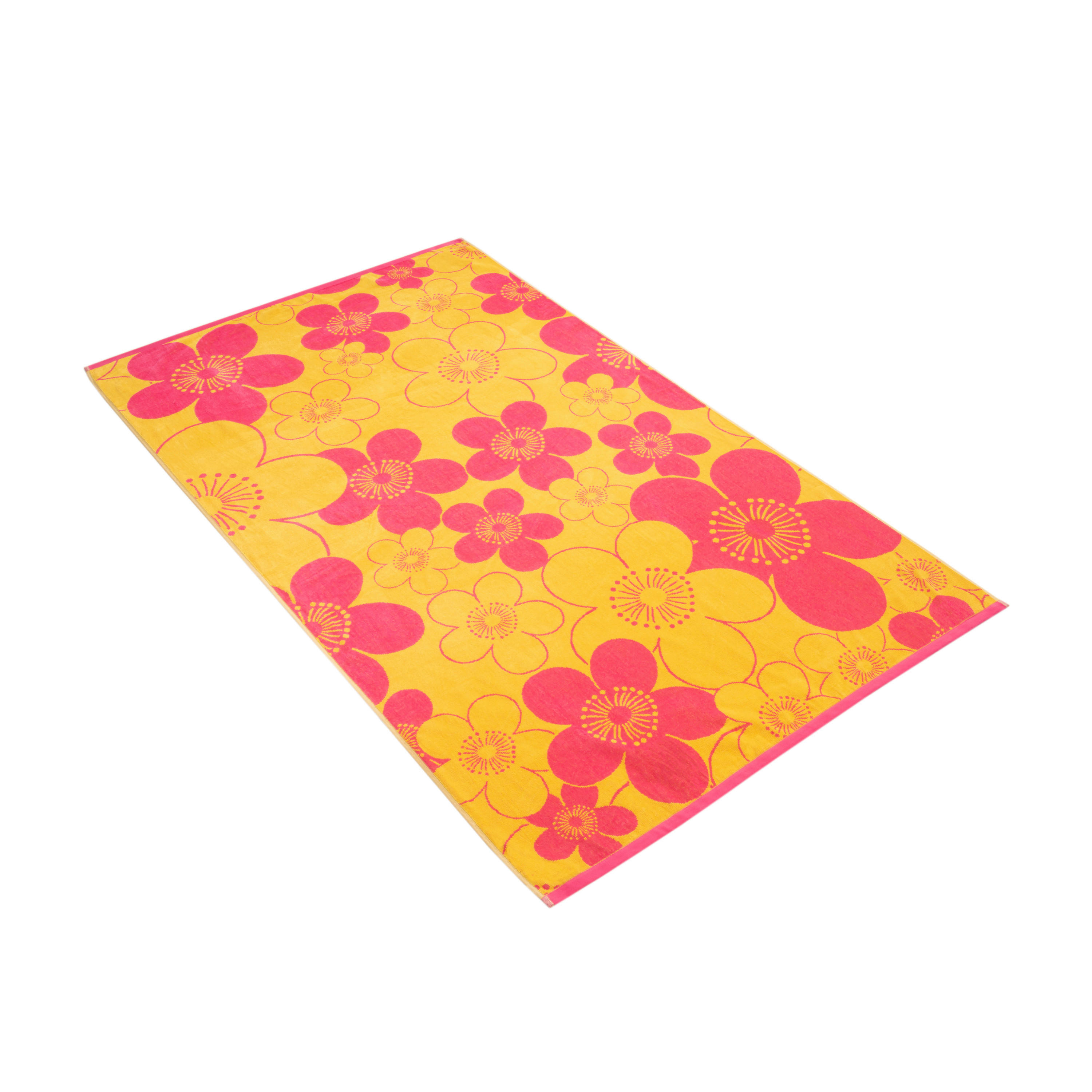 STRANDTUCH flower mood 100/180 cm  - Pink, Basics, Textil (100/180cm) - Vossen