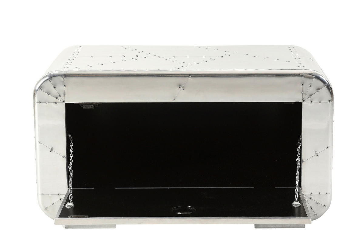 SCHUHSCHRANK Mangoholz massiv Silberfarben  - Silberfarben, Design, Holz/Holzwerkstoff (85/40/45cm) - MID.YOU