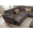 ECKSOFA  in Chenille Dunkelbraun  307/224 cm  - Dunkelbraun/Schwarz, KONVENTIONELL, Kunststoff/Textil (307/224cm) - Hom`in