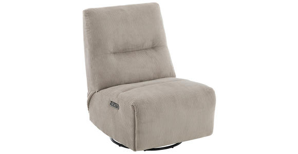 RELAXSESSEL Cord Rücken echt    - Schwarz/Grau, Design, Textil/Metall (74/105/92cm) - Carryhome