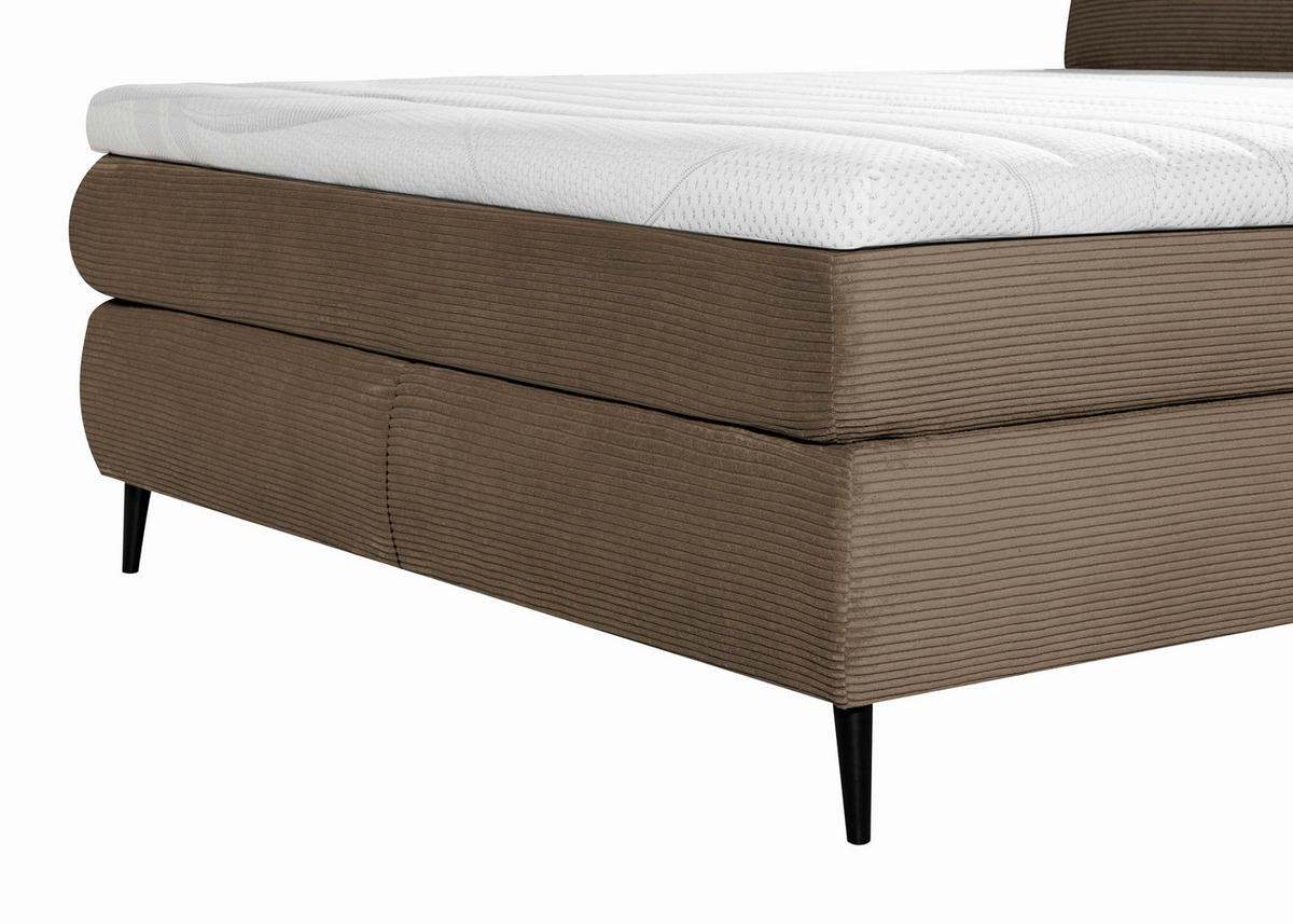 BOXSPRINGBETT 180/200 cm  in Braun  - Schwarz/Braun, Trend, Holz/Textil (180/200cm) - Esposa