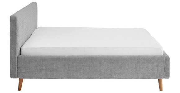 POLSTERBETT 180/200 cm  in Grau  - Eichefarben/Grau, Design, Holz/Textil (180/200cm) - Xora