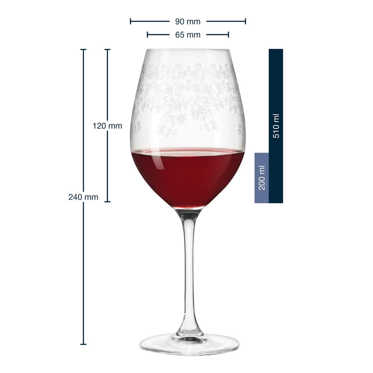 GLÄSERSET Chateau 6-teilig  - Transparent, LIFESTYLE, Glas (510ml) - Leonardo