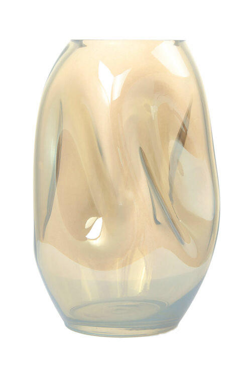 VASE  - Bernsteinfarben, Design, Glas (15/25/15cm) - Kayoom