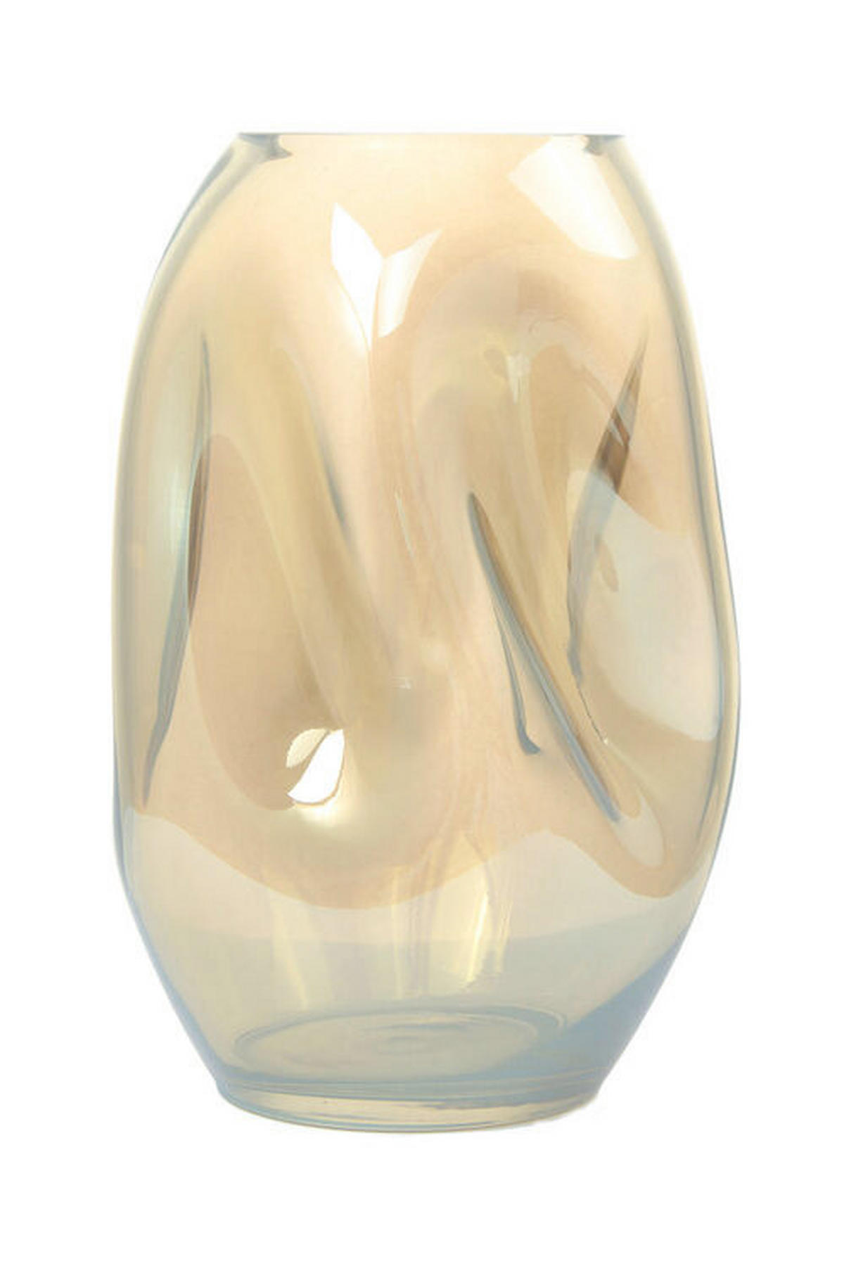 VASE  - Bernsteinfarben, Design, Glas (15/25/15cm) - Kayoom