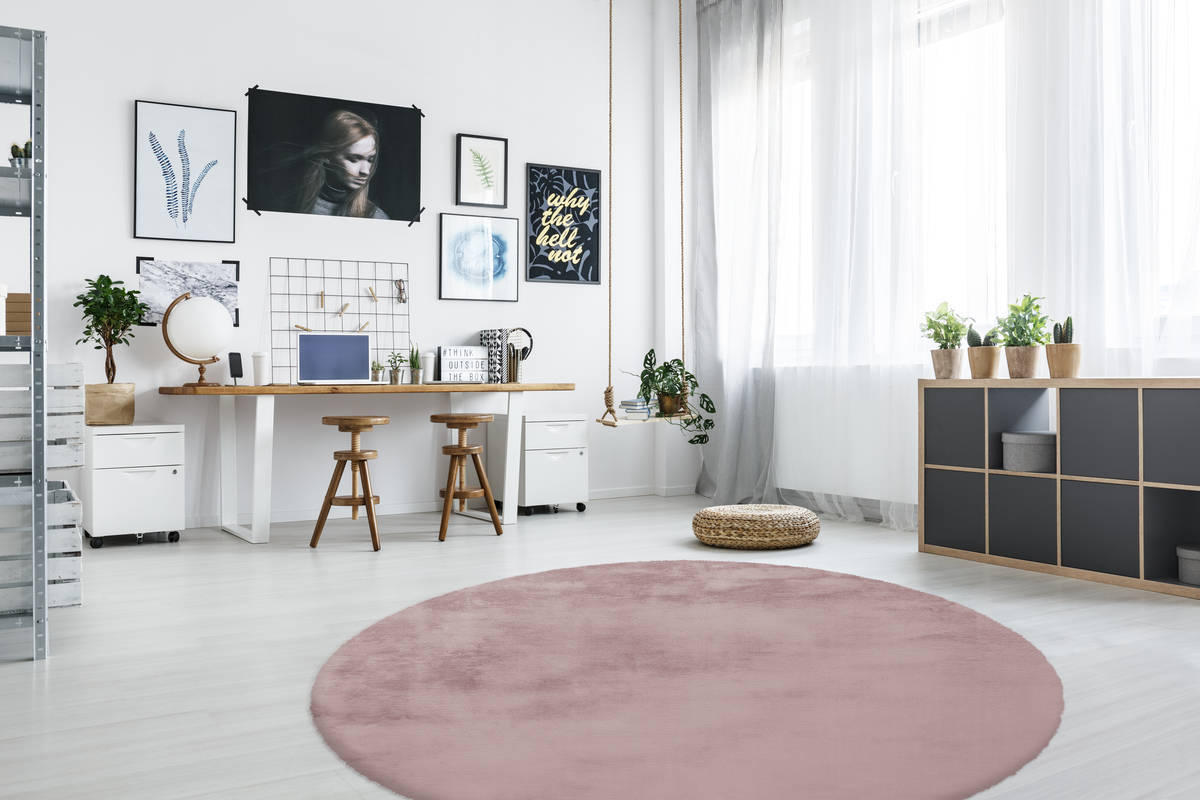KOBEREC S VYSOKÝM VLASEM, 160 cm růžová - růžová, Trend, textil (160cm)