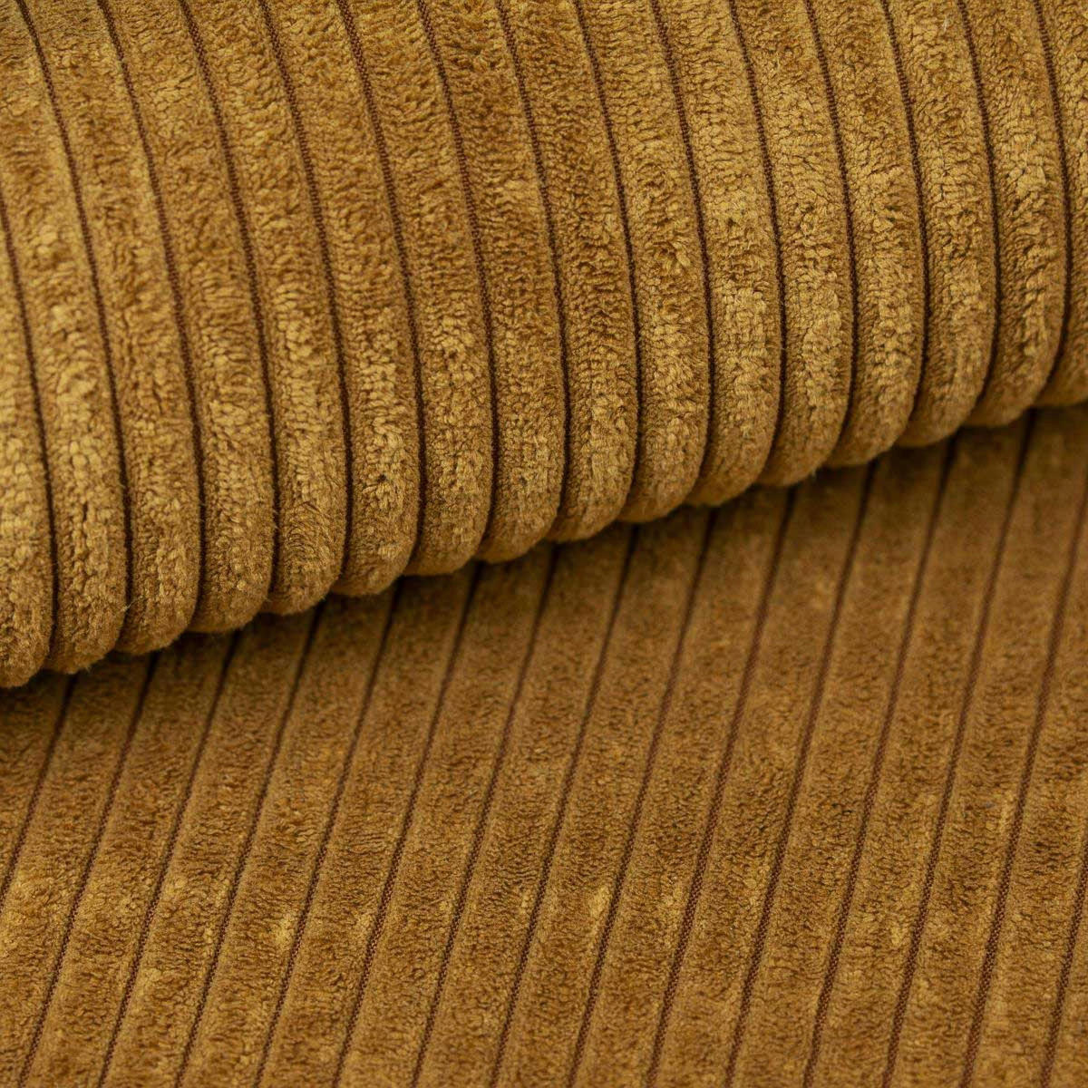 WOHNLANDSCHAFT Senfgelb Cord  - Senfgelb/Schwarz, Basics, Kunststoff/Textil (176/364/176cm) - Lomoco