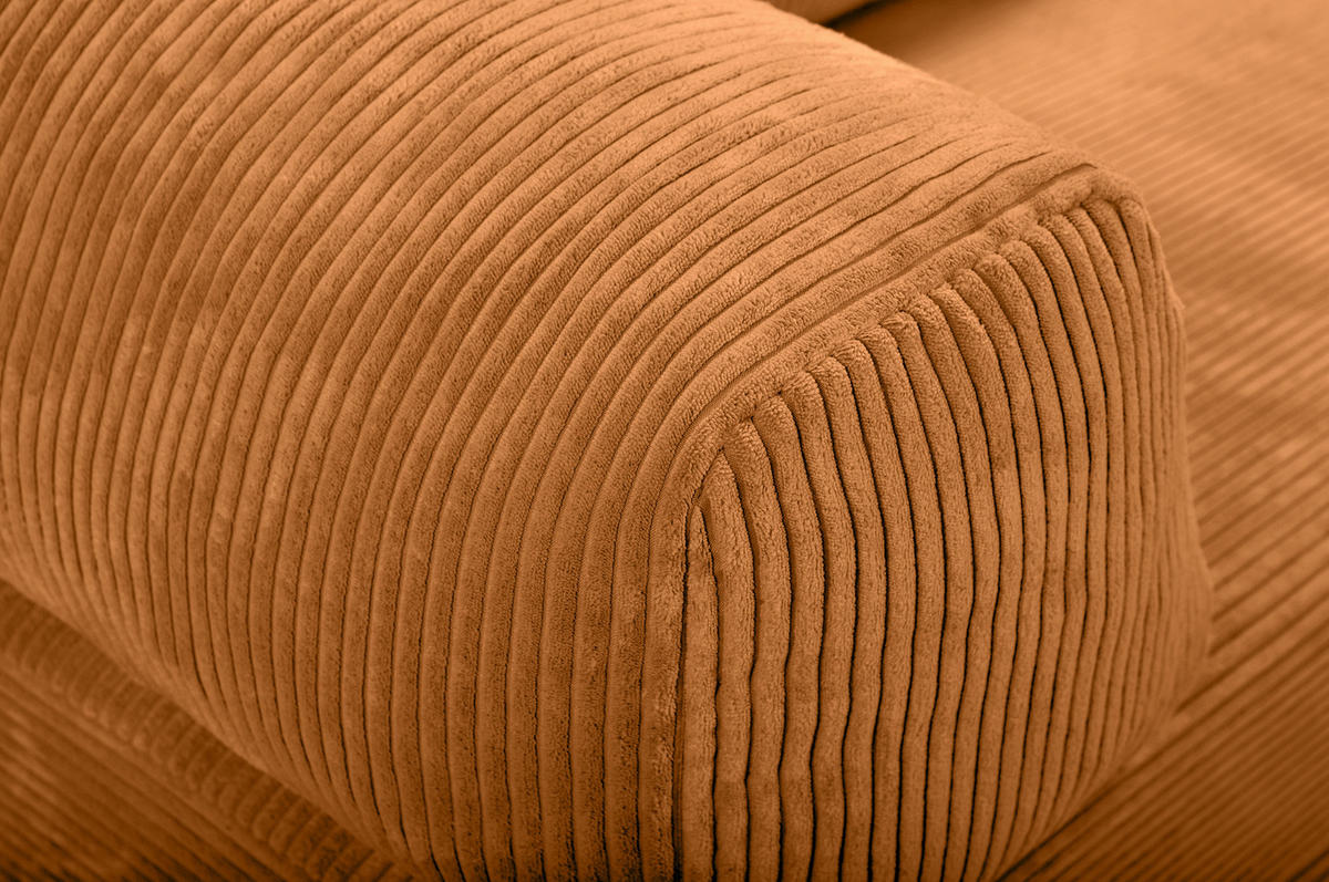 SCHLAFSOFA Cord Kupferfarben  - Kupferfarben, KONVENTIONELL, Textil/Metall (200/77/80cm) - Carryhome