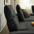 ECKSOFA  in Teddystoff Anthrazit  170-195/280 cm  - Anthrazit/Schwarz, Design, Textil/Metall (170-195/280cm) - Dieter Knoll