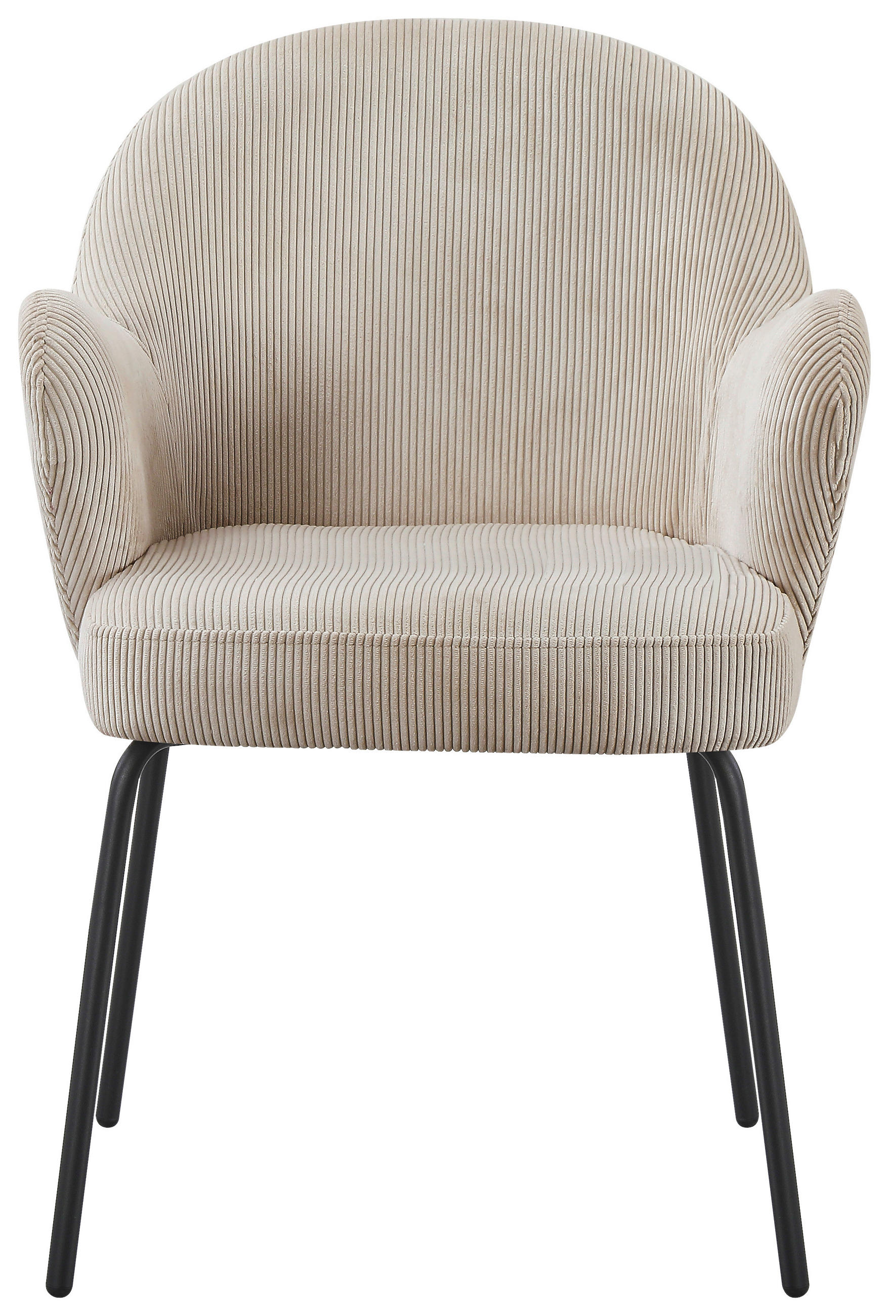 STOLICA S NASLONOM ZA RUKE  crna, taupe  metal, tekstil      - crna/taupe, Moderno, metal/tekstil (58/82/63cm) - Livetastic