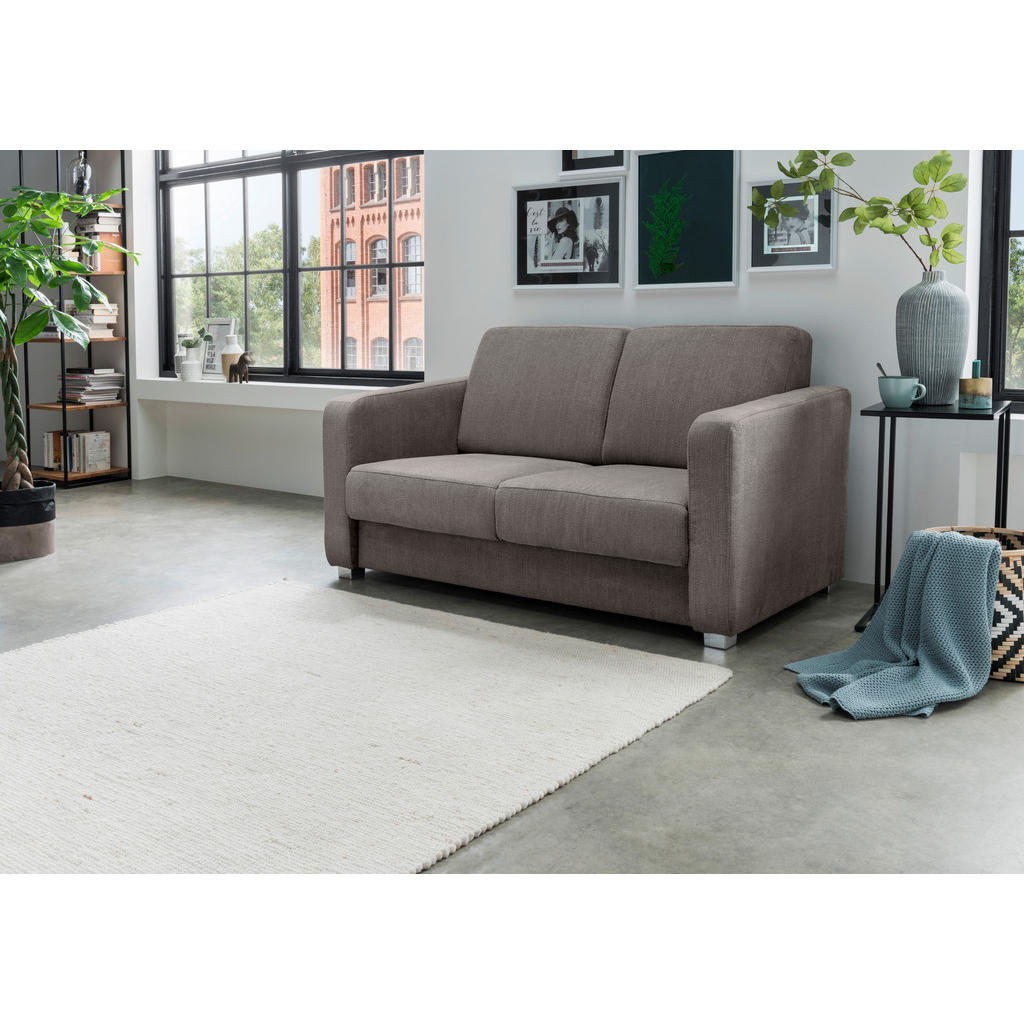 Schlafsofa Mia, Graubraun B: 159 Cm