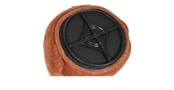 DESIGNSESSEL in Flachgewebe Kupferfarben  - Schwarz/Kupferfarben, Design, Textil/Metall (101/79/96cm) - Landscape