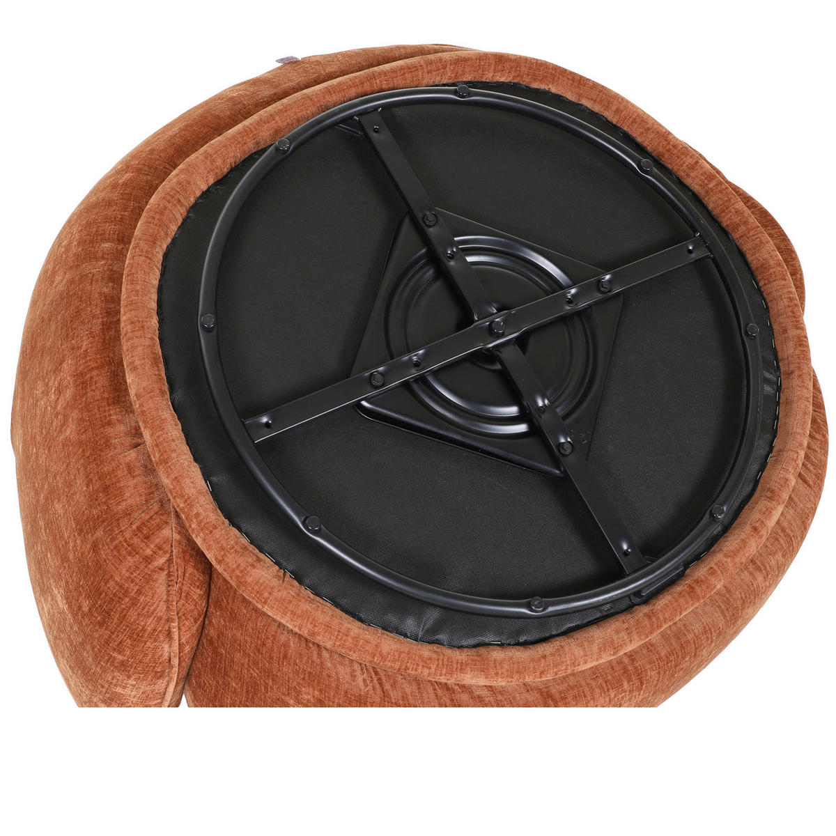 DESIGNSESSEL in Flachgewebe Kupferfarben  - Schwarz/Kupferfarben, Design, Textil/Metall (101/79/96cm) - Landscape