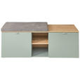 GARDEROBE 4-teilig  in 206/202/38 cm  - Salbeigrün, Design, Glas/Holzwerkstoff (206/202/38cm) - Xora
