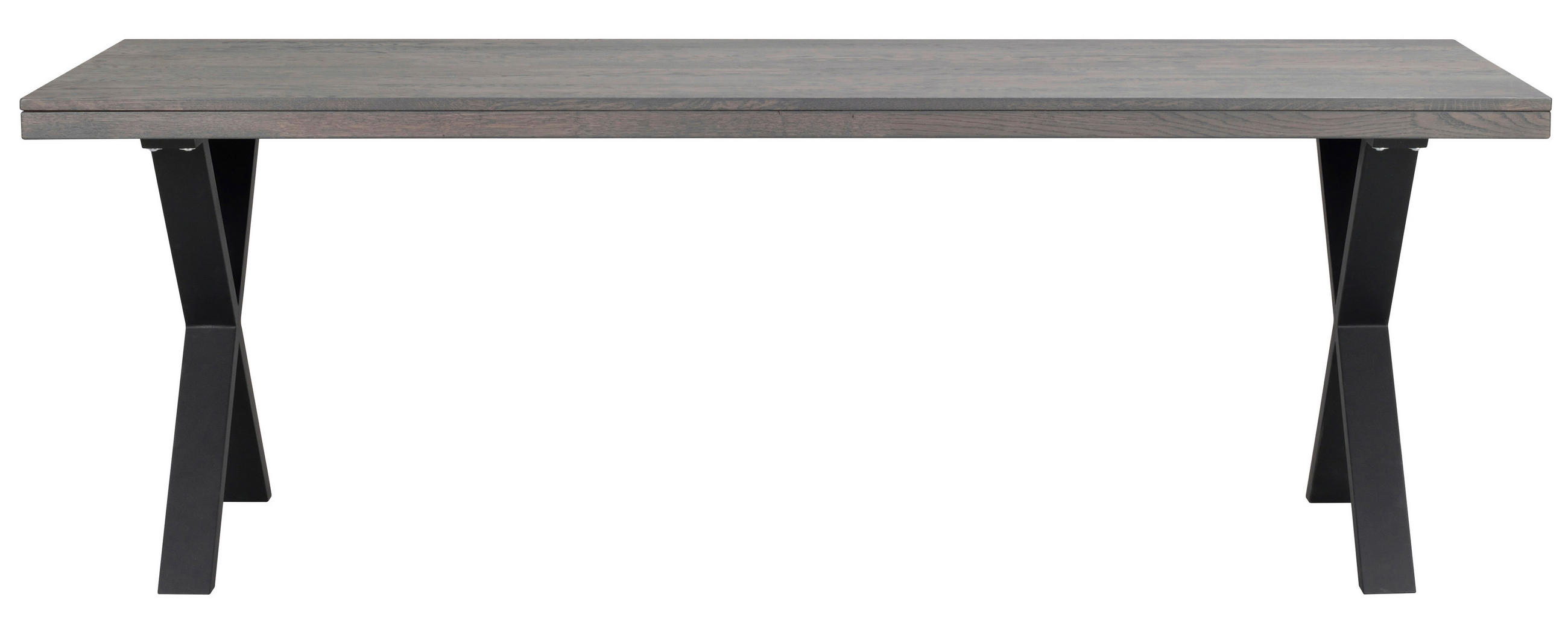 MATBORD i trä, metall 220/95/75 cm   - svart/mörkbrun, Klassisk, metall/trä (220/95/75cm) - Rowico