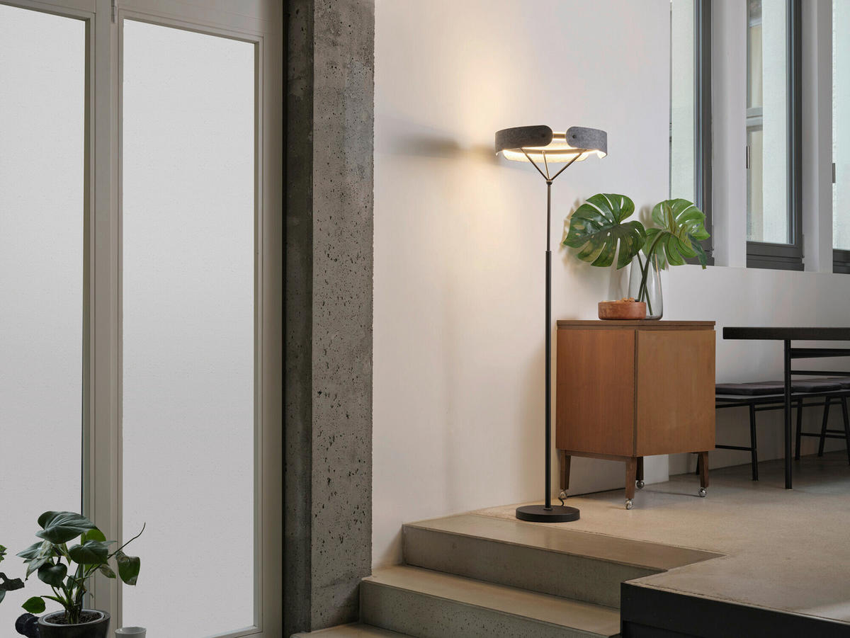 LED-STEHLEUCHTE 43/150 cm   - Dunkelgrau, Basics, Kunststoff/Textil (43/150cm) - Osram