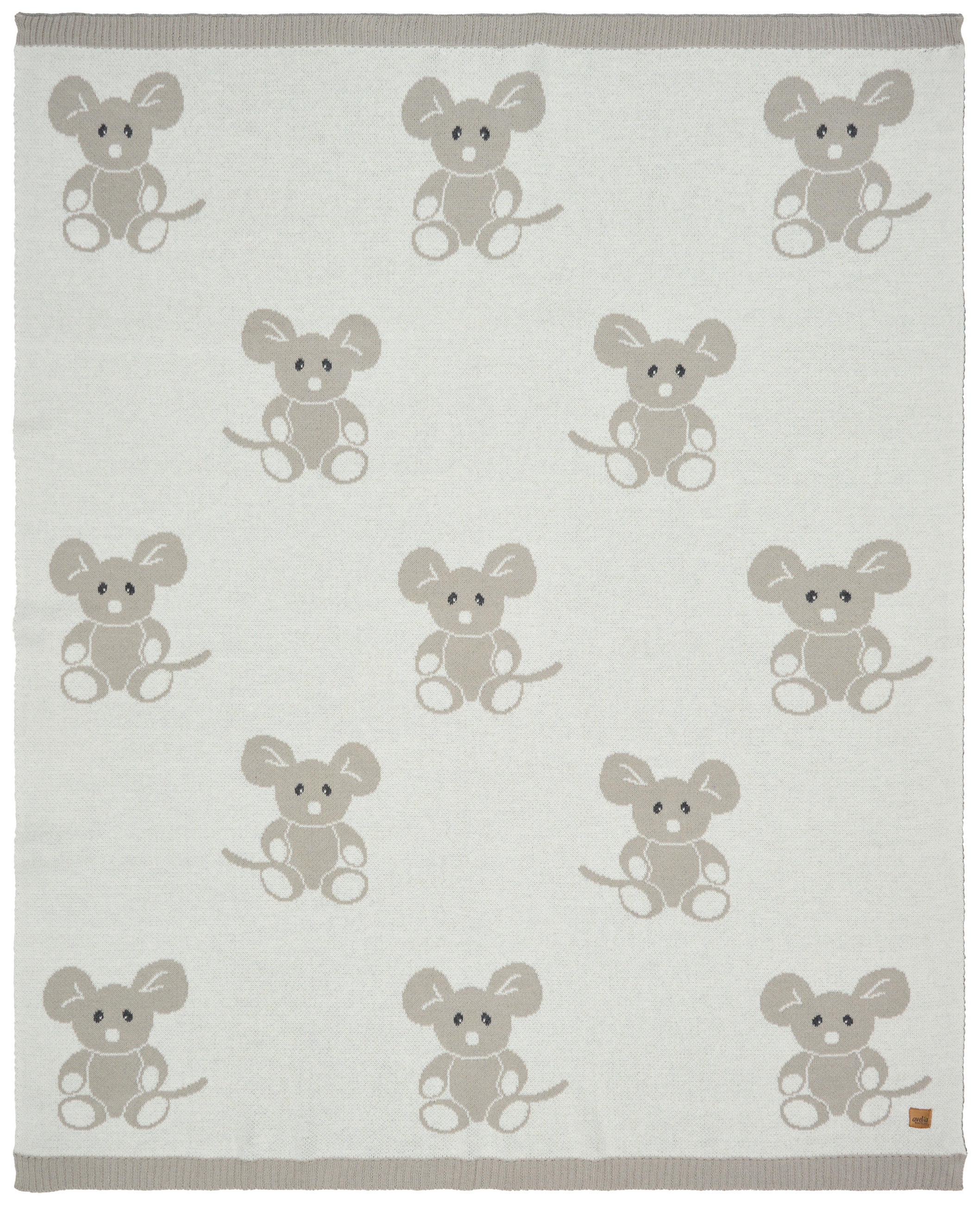 SCHMUSEDECKE  80/100 cm  - Elfenbein/Silberfarben, Natur, Textil (80/100cm) - Avelia