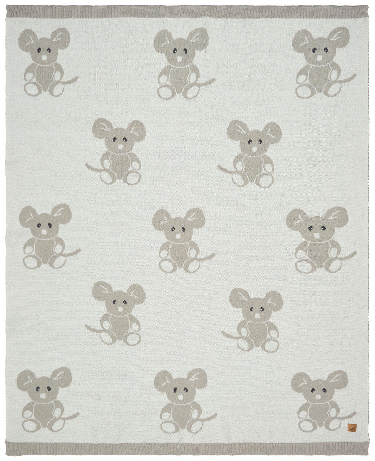 SCHMUSEDECKE  80/100 cm  - Elfenbein/Silberfarben, Natur, Textil (80/100cm) - Avelia