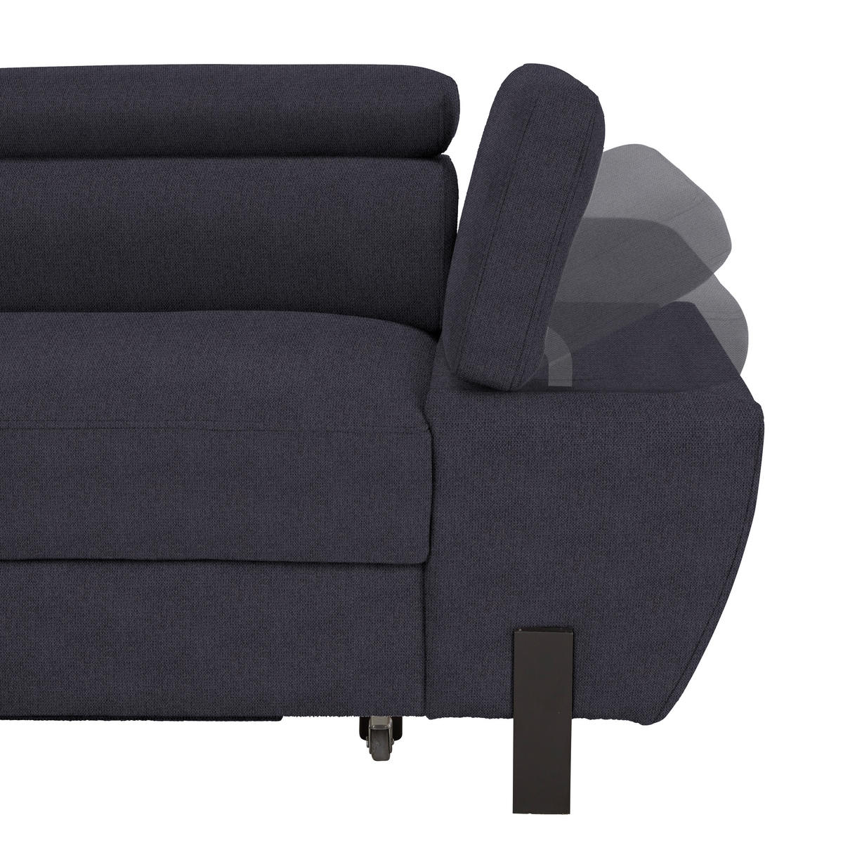 HÖRNSOFFA i vävt tyg mörkblå  - svart/mörkblå, Modern, metall/textil (93/90/277cm) - MID.YOU