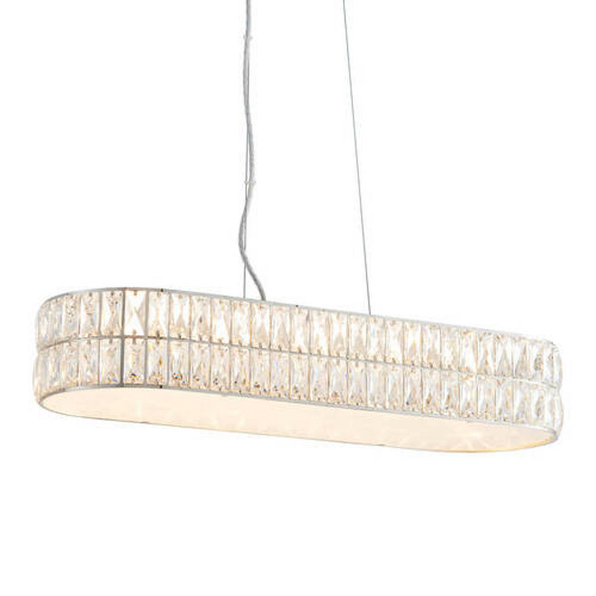 KRISTALL-HÄNGELEUCHTE 23/136 cm   - Klar/Chromfarben, KONVENTIONELL, Glas (23/136cm) - ENDON