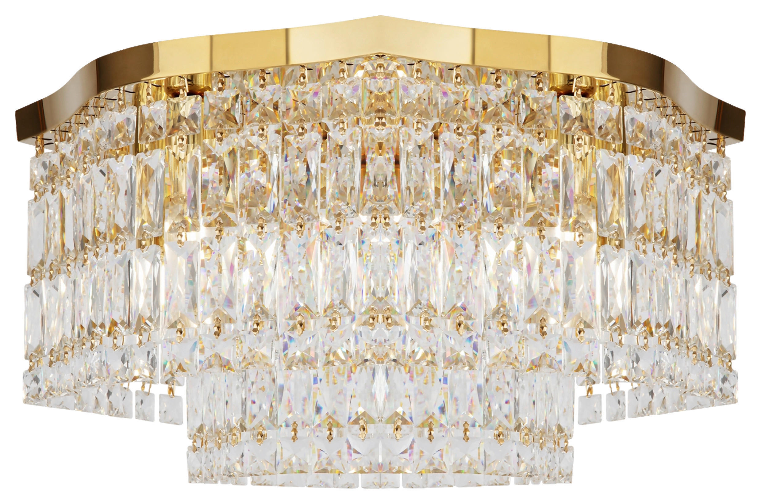 DECKENLEUCHTE 45/25/45 cm   - Goldfarben, Basics, Glas/Metall (45/25/45cm) - MAYTONI