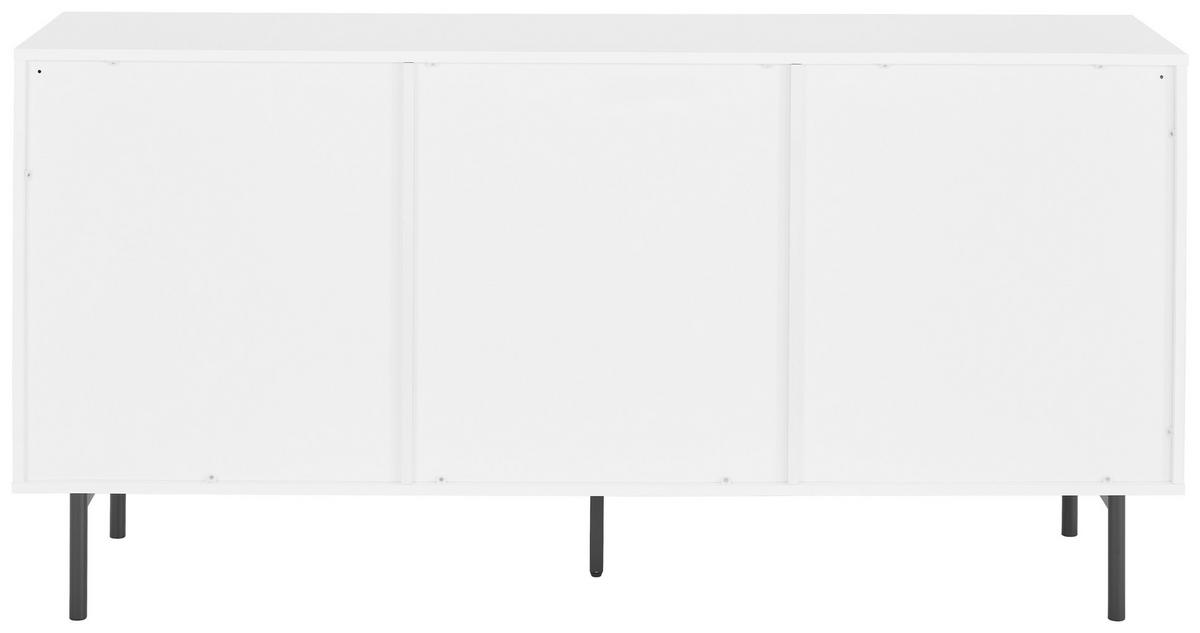 SIDEBOARD  in 165/80/40 cm  - Schwarz/Weiß, Design, Holzwerkstoff/Metall (165/80/40cm) - MID.YOU