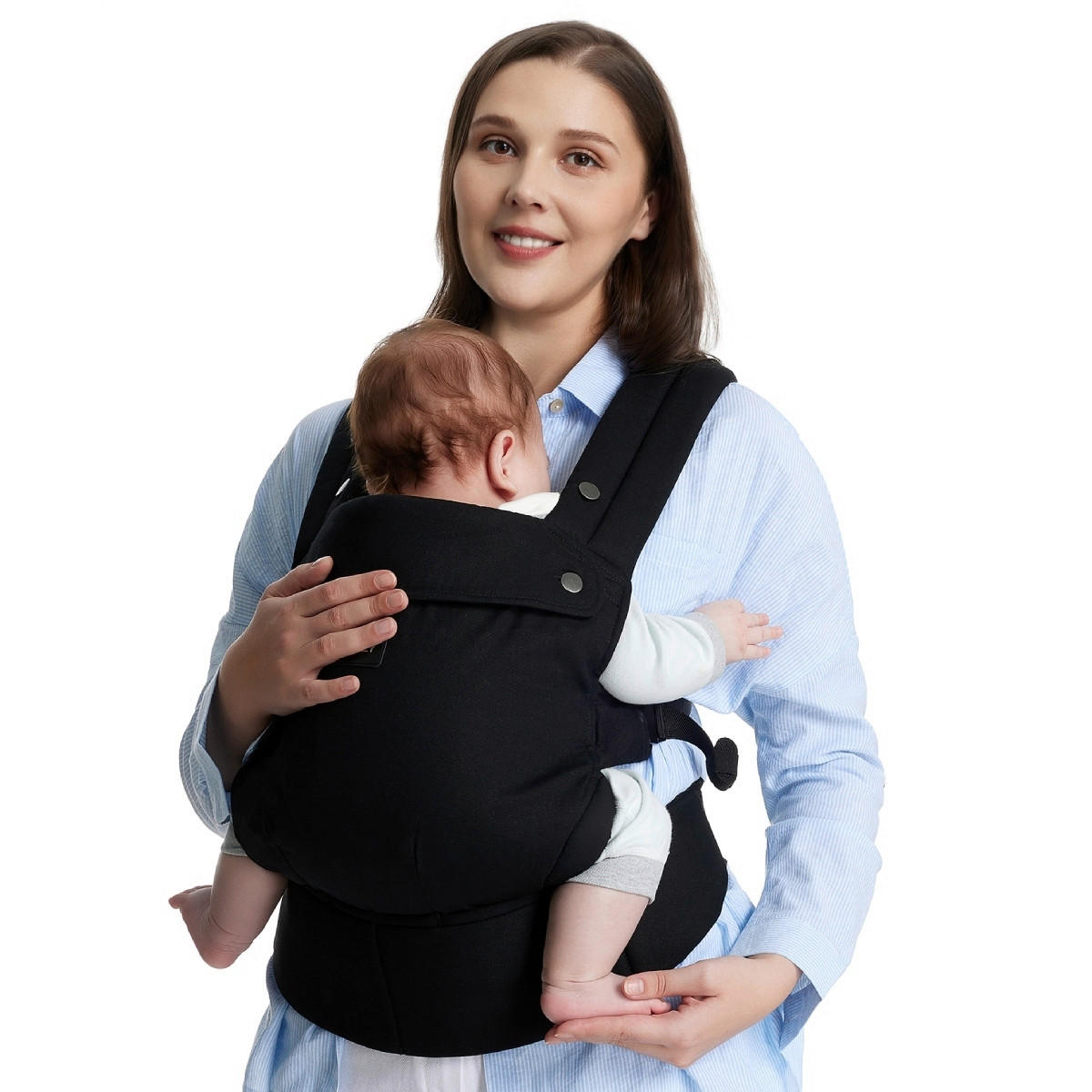 BABYTRAGE Baby Carrier Cotton  - Schwarz, Basics, Textil (16/31/14,5cm) - Momcozy