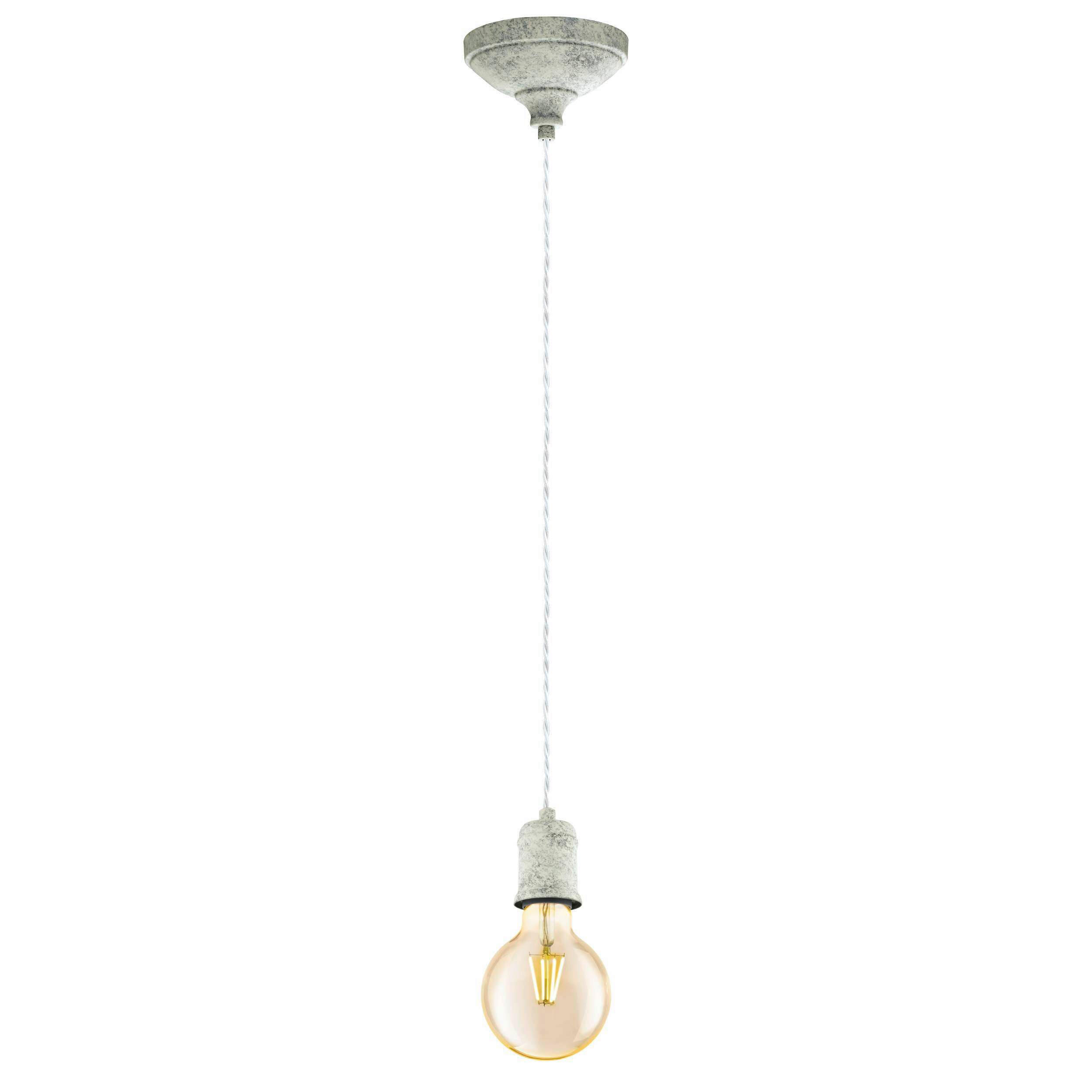 HÄNGELEUCHTE 12,5/200 cm    - Weiss, Natur, Metall (12,5/200cm) - Eglo