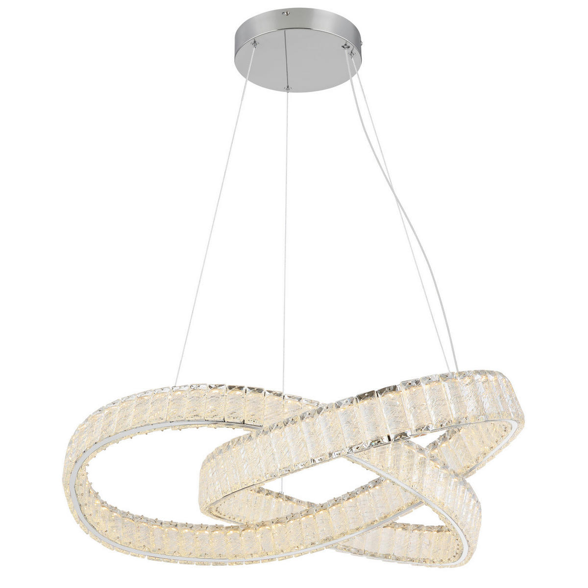 ZÁVESNÉ LED SVIETIDLO, 120/78 cm  - priehľadné/číra, Trend, kov/plast (120/78cm)