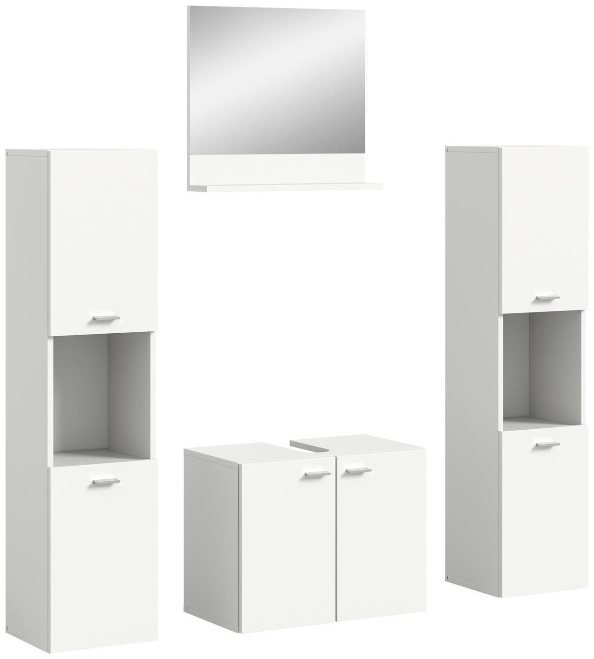 KOPALNICA  bela  - srebrne barve/bela, Moderno, umetna masa/steklo (117cm) - MID.YOU