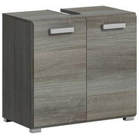 WASCHBECKENUNTERSCHRANK 60/55/37 cm  - Silberfarben/Grau, MODERN, Holzwerkstoff/Kunststoff (60/55/37cm) - MID.YOU