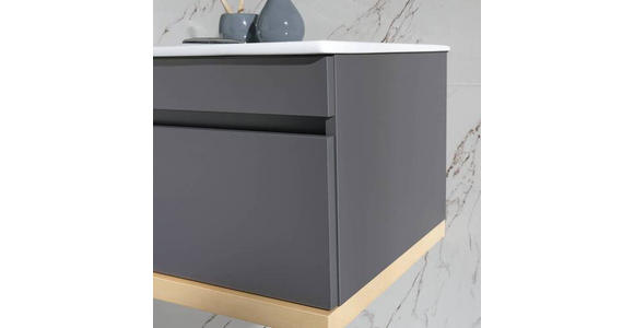 BADEZIMMER in 207 cm - Graubraun/Eschefarben, MODERN, Glas/Holz (207cm) - Novel