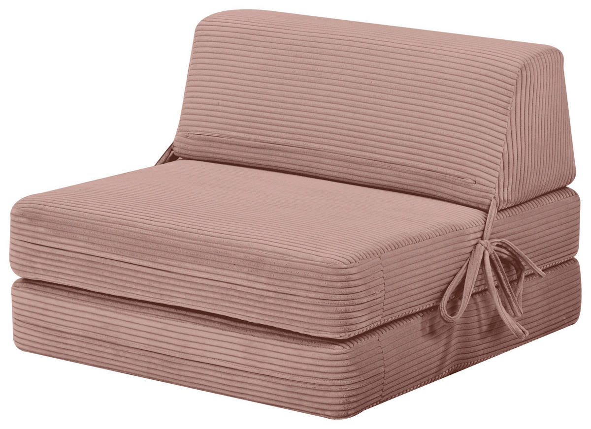 SCHLAFSESSEL in Cord Altrosa  - Altrosa, Design, Textil/Metall (65/57/81cm) - Livetastic