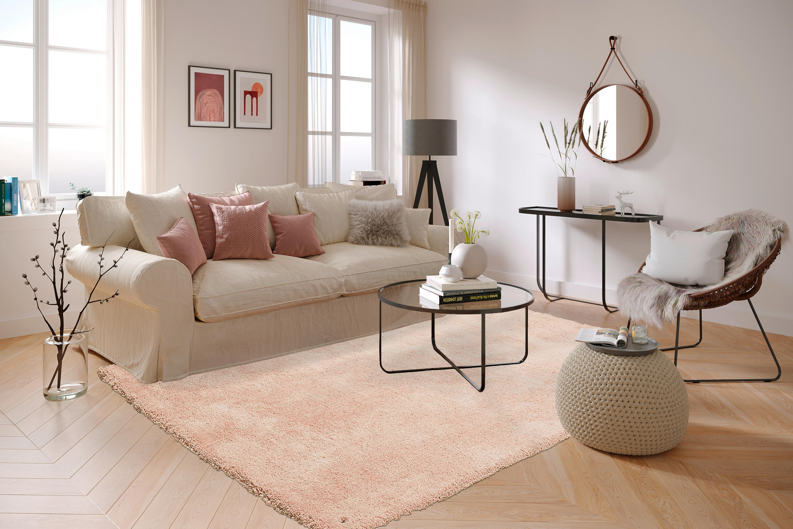TEPIH VISOKOG FLORA 190/290 cm bež Cozy - bež, Basics, tekstil (190/290cm) - Tom Tailor
