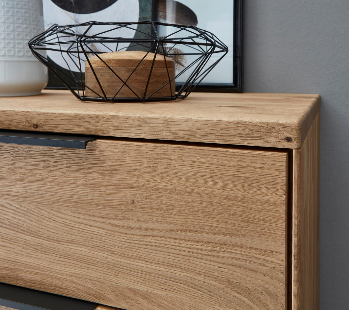 GARDEROBE  in 233,8/182/45,2 cm  - Wildeiche, Design, Glas/Holz (233,8/182/45,2cm) - Valdera