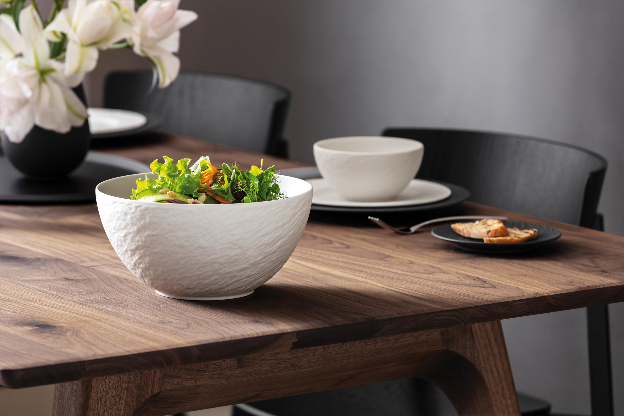 SALATSCHÜSSEL  Manufacture Rock blanc  - Weiß, MODERN, Keramik (27/15cm) - Villeroy & Boch