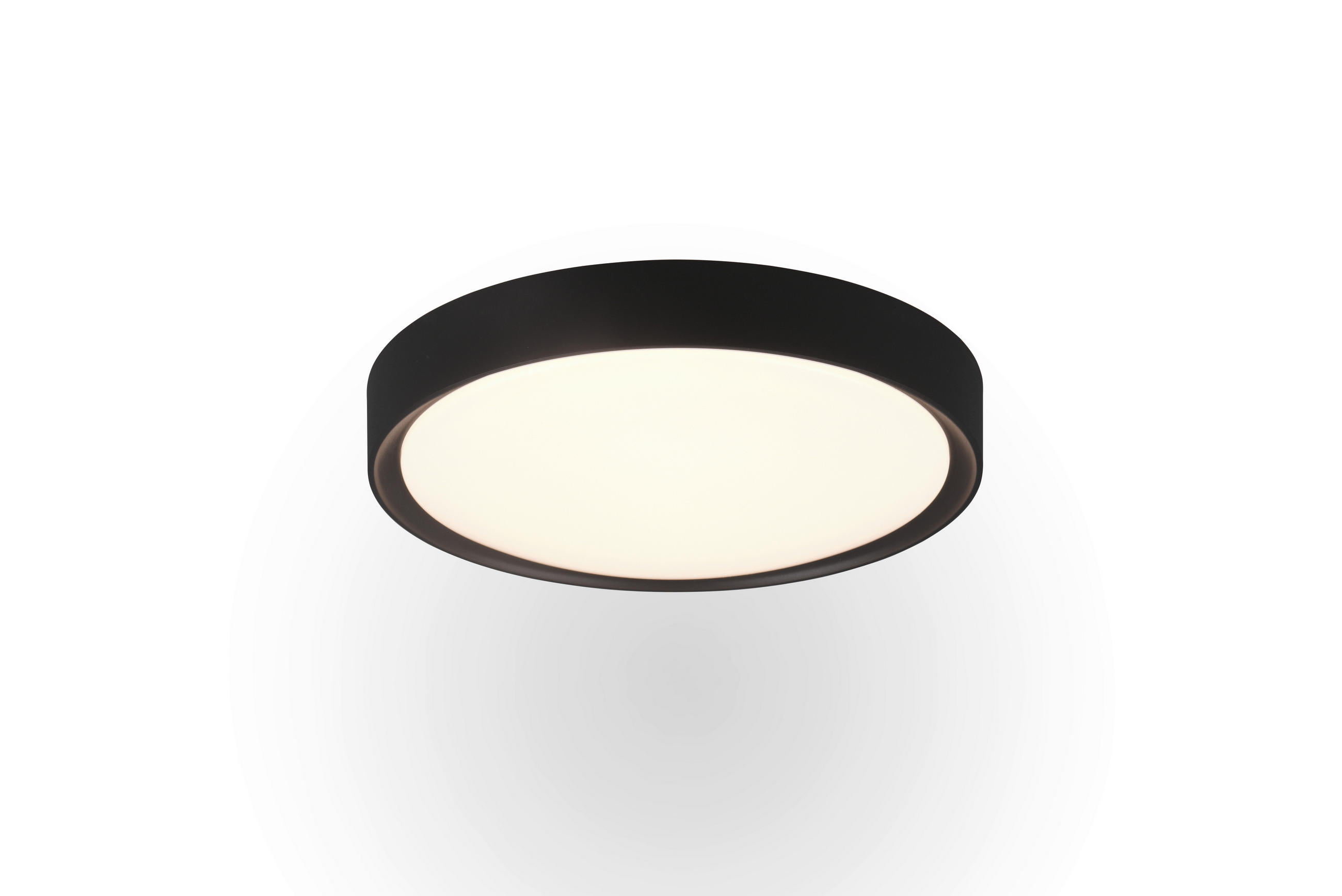 LED-BADEZIMMER-DECKENLEUCHTE Clarimo 33/9 cm   - Schwarz, Basics, Kunststoff (33/9cm) - Trio Leuchten