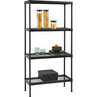 REGAL  75/150/32 cm Schwarz  - Schwarz, Basics, Kunststoff/Metall (75/150/32cm) - Carryhome