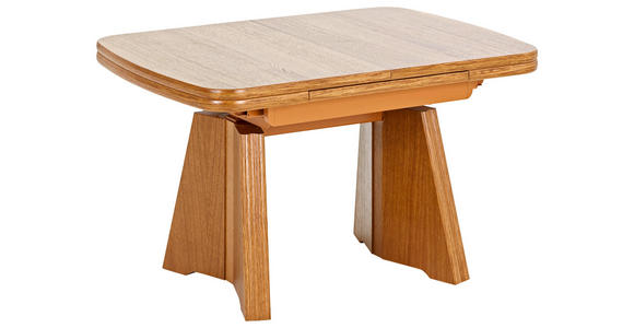 COUCHTISCH in Metall, Holzwerkstoff 90-131/65/56-75 cm  - Eichefarben, KONVENTIONELL, Holzwerkstoff/Metall (90-131/65/56-75cm) - Venda